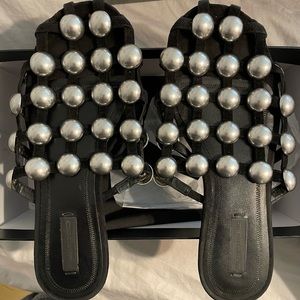 Alexander Wang Amelia suede sandal mules/slides